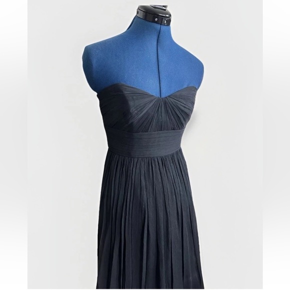 J. Crew Jcrew Black Mesh Maxi Dress BLD Wedding Bridesmaid party Size 2 - Picture 6 of 9